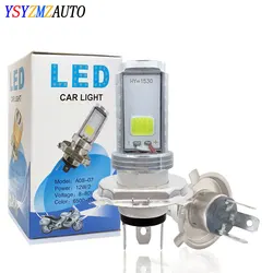 1pcs Moto H4 Headlight Bulb HS1 LED Scooter Light Hi-Lo Beam Light Lamp Bulb 6500K Motorcycle Auxiliary Lights Led Headlight 12V