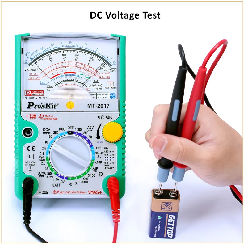 

Pro'sKit-MT-2017 Pointer Type Anti-Error Test, Three Electric Pen Safety Standard, Protective Function, Analog Multimeter