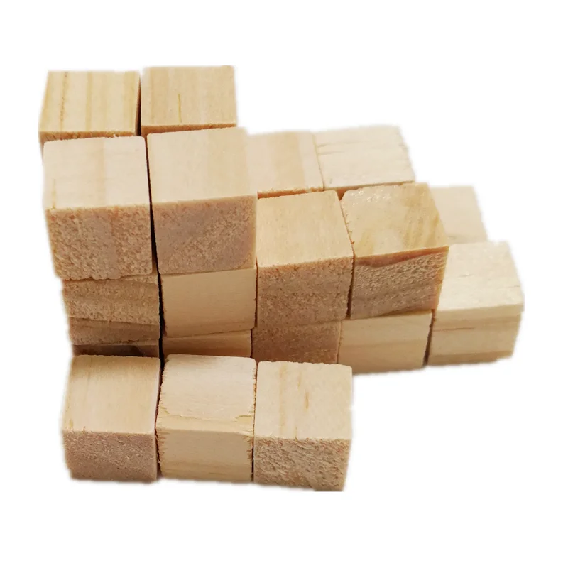 50pcs 10mm Unfinished Wooden Cubes Wooden Square Blocks Ornaments for Crafts Alphabet Blocks Number Cubes or Puzzles Making