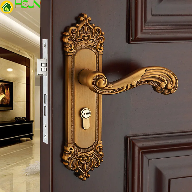 

Household European-style bedroom bearing handle lock package door handle door lock