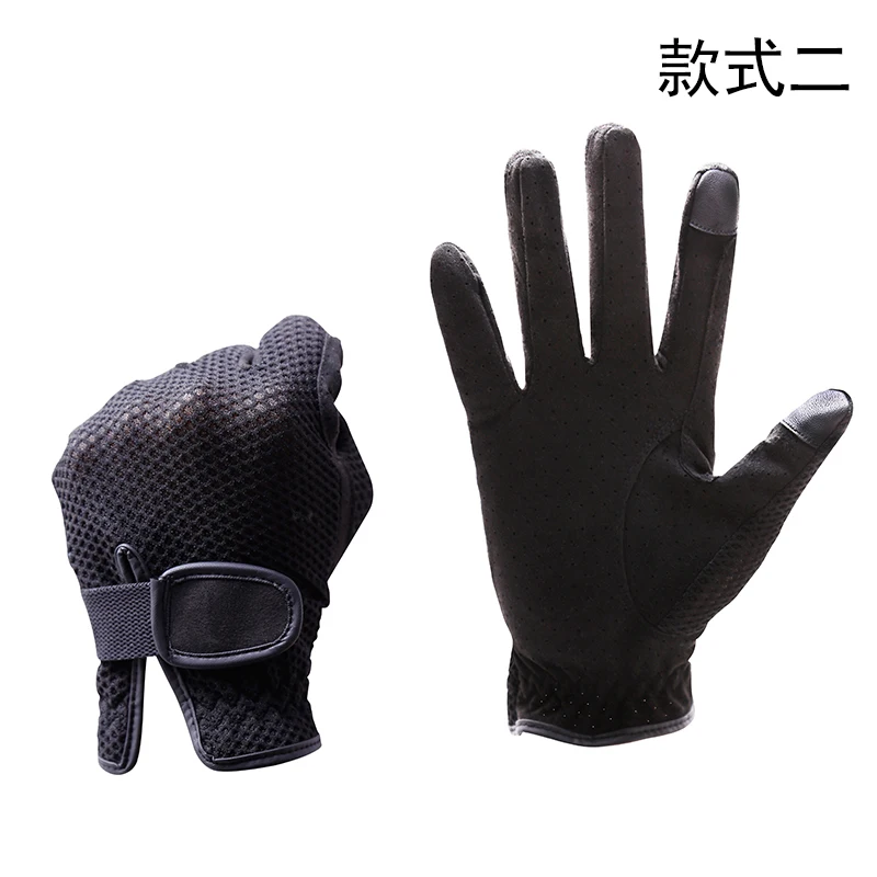 Equestrian Goves Breathable ฤดูร้อนผู้ชายและผู้หญิงสายรัดถุงมือขี่