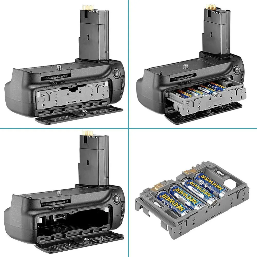 JINTU Battery Grip Replacement MB-D80 Works with 6pcs AA Battery/EN-EL3e Battery + Holder for Nikon D90 D80 DSLR SLR Camera