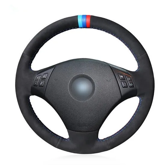 Black Leather DIY Steering Wheel Cover for BMW F87 M2 F80 M3 F82 M4 M5 F12 F13 M6 X5 M F86 X6 M F33 F30 M Sport