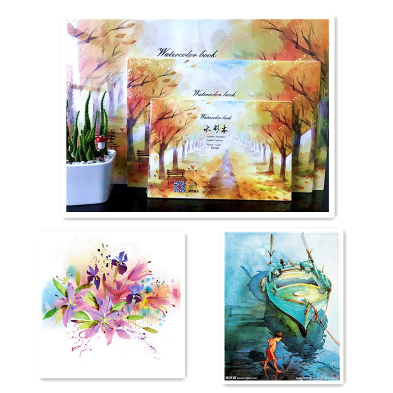 watercolor paper aquarelle of stationery aquarel paper for drawing water-color sketchbook  student drawing paper of art supplies