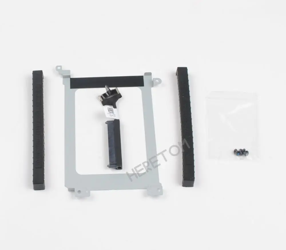 For Dell XPS 15 9550 M5510 9560 M5520 Hard Drive Connector Cable XDYGX +3FDY3 HDD Bracket Caddy  +Rubber Rail