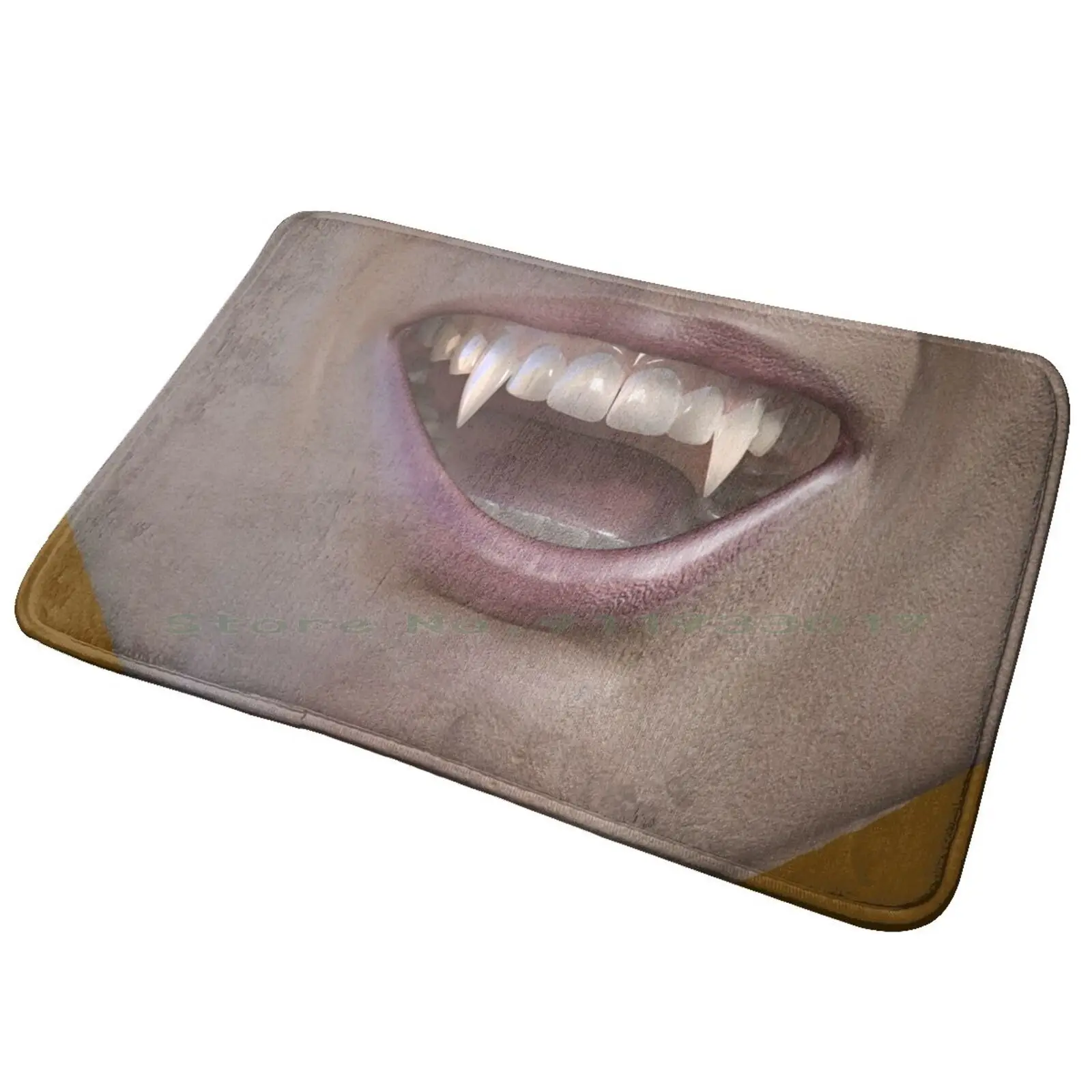 Halloween Realistic Vampire Fangs For Freakish Fun Entrance Door Mat Bath Mat Rug Italianflag Italianstyle Tamburini Bevel