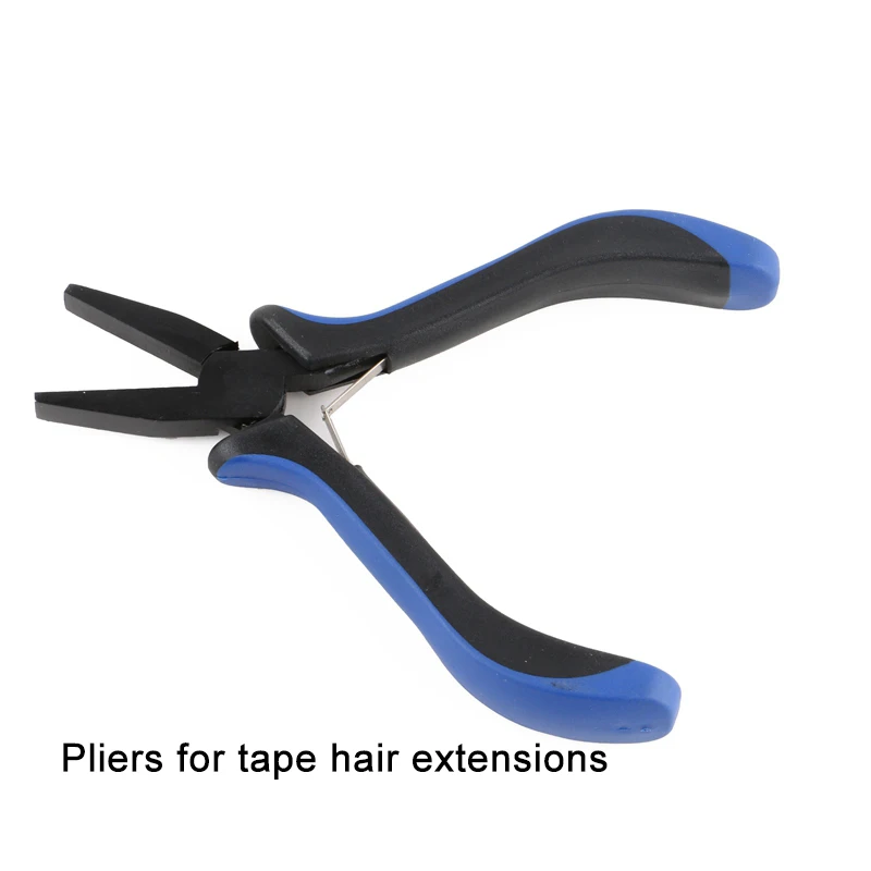 1PC Black&Blue Tape Hair Extensions Pliers Flat Shape Pliers No Teeth No Hole