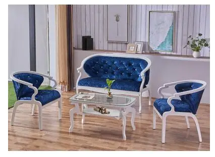 

European leisure sofa beauty salon shop reception studio cloth art small family clothing store white sofa