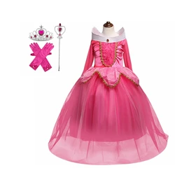 Princess Costume Girl Pink Princess Dress Aurora 3 4 5 6 7 8 9 10 Years