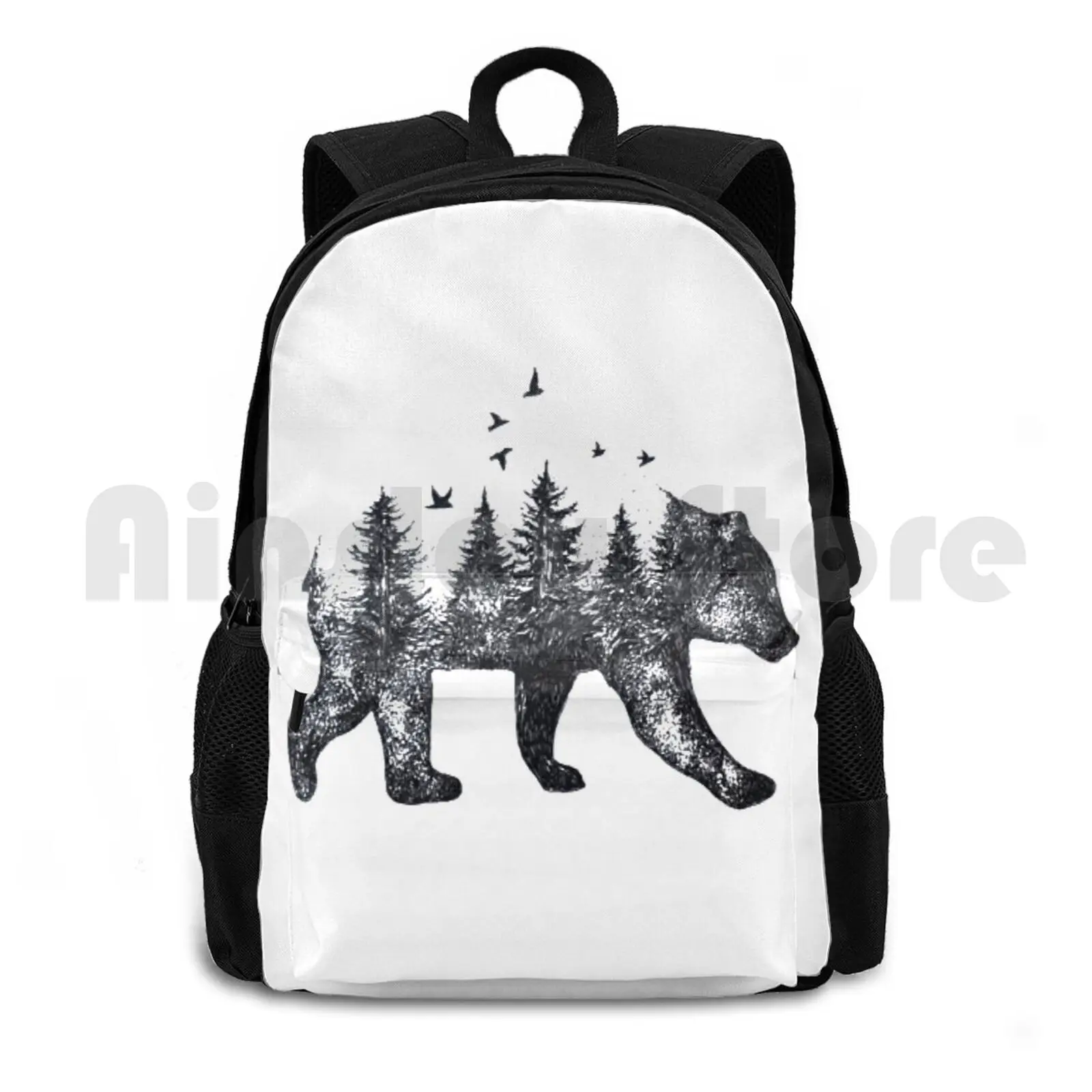

Bear Country Outdoor Hiking Backpack Riding Climbing Sports Bag Bear Nature Animals Wildlife Wilderness Landscape Bears Rivers