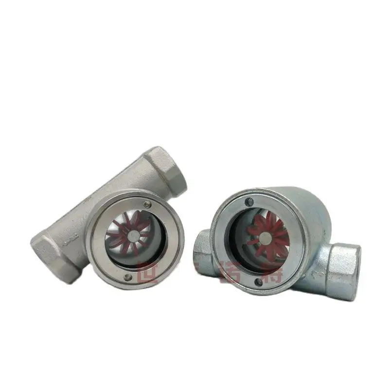 SG-YL11-1 غريب الأطوار المكره تدفق المياه مؤشر 3/8 "1/2" 3/4 "1" -2 "الإناث نافذة البصر مؤشر تدفق الزجاج مع المكره