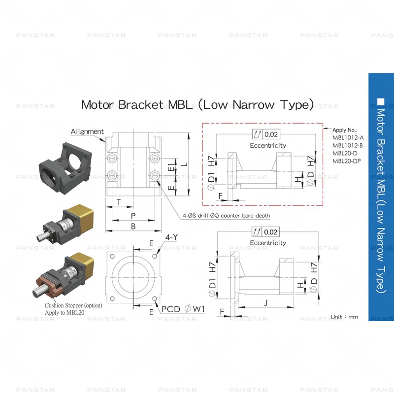 SYK Premium Motor Bracket ball screw motor housing MBL15-C MBL15-D MBL15-DP MBL15-F MBL15-E MBL15-EP for stepper motor Servo mot