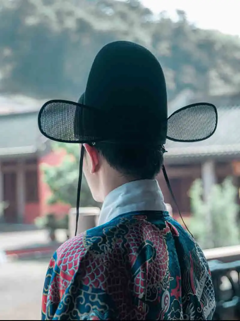 Hanfu Hat Men Ancient Chinese Hanfu Hats Male Halloween Cosplay Black Linen Yarn Hat Ming Dynasty Hanfu Hat For Men Large