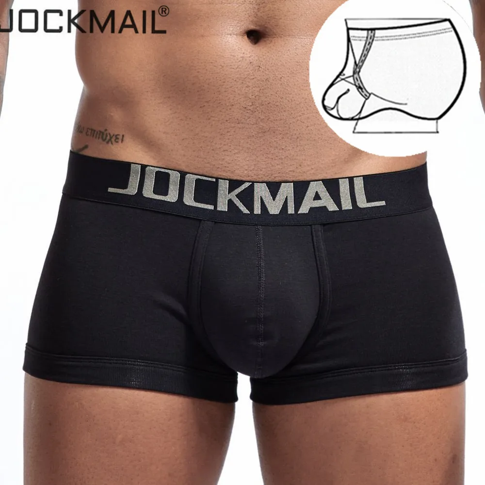 Нижнее белье JOCKMAIL мужское из хлопка, выпуклая U-образная сумка, регулируемый размер, с кольцами, на бретелях для тараканов, шорты для