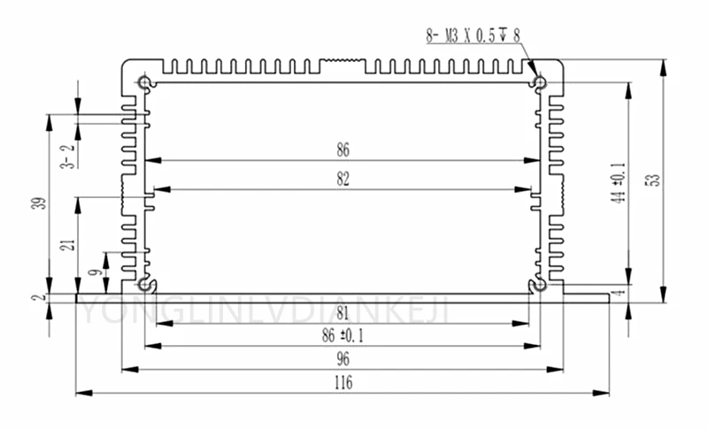 Aluminum box Aluminum shell 116*53-120mm Industrial control aluminum alloy shell Controller shell Gateway device aluminum shell