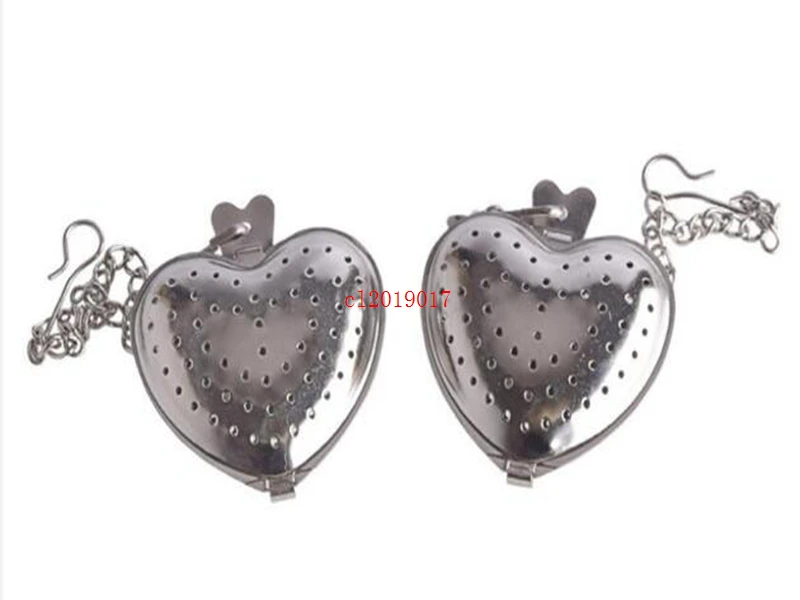 

Fashion Stainless Steel Silver Heart Tea Spice Strainer Ball Infuser Filter Herb Steeper Tea Infuser