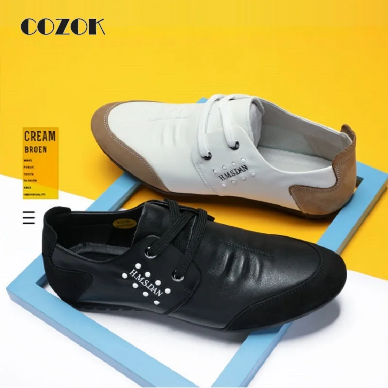 [หนังวัว] รองเท้าบุรุษลำลองสำหรับผู้ชาย, รองเท้าโลฟเฟอร์ผู้ชายน้ำหนักเบาระบายอากาศได้ดีดูดซับเหงื่อรองเท้าหรูหรา