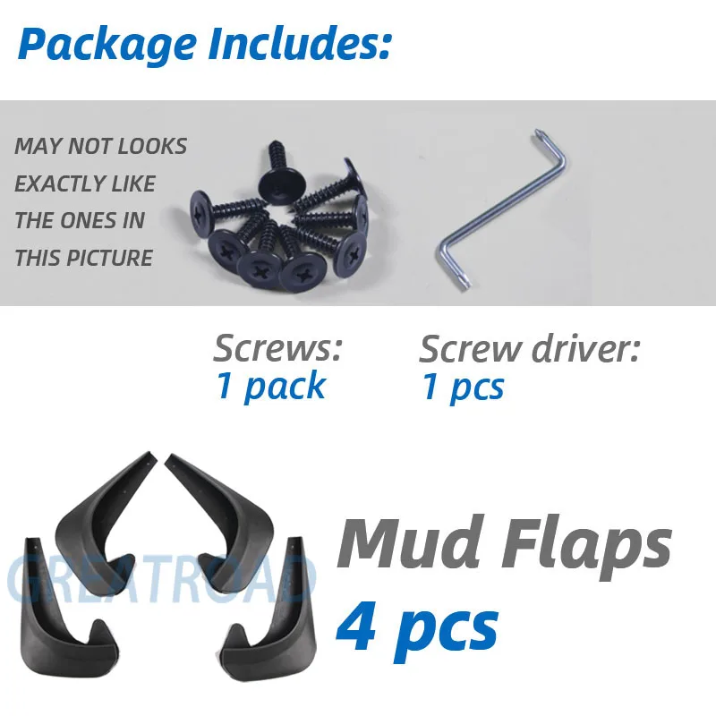 4pcs Universal Mud Flaps Mudflaps Splash Guards Mudguards Front Rear For Volvo C30 S40 S60 S70 S80 V40 V50 V60 V70 XC70 XC90