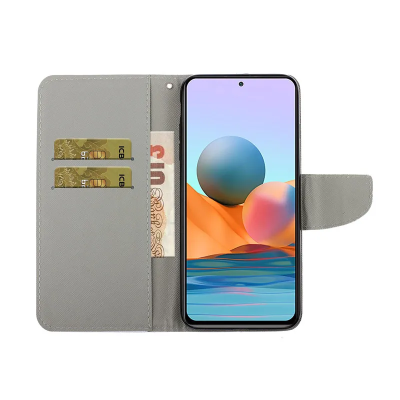 For Xiaomi Poco X3 Pro Case Painted Leather Book Case sFor Xiomi PocoX3 X3 NFC X3NFC Cover Xaomix3 Mix3 Pro X3Pro Wallet Cases