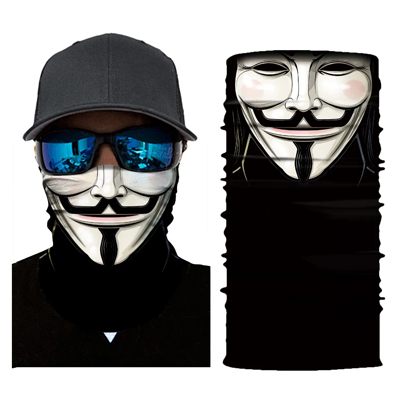 Máscara facial para motociclista, protetor facial para moto com caveira, balaclava fantasma