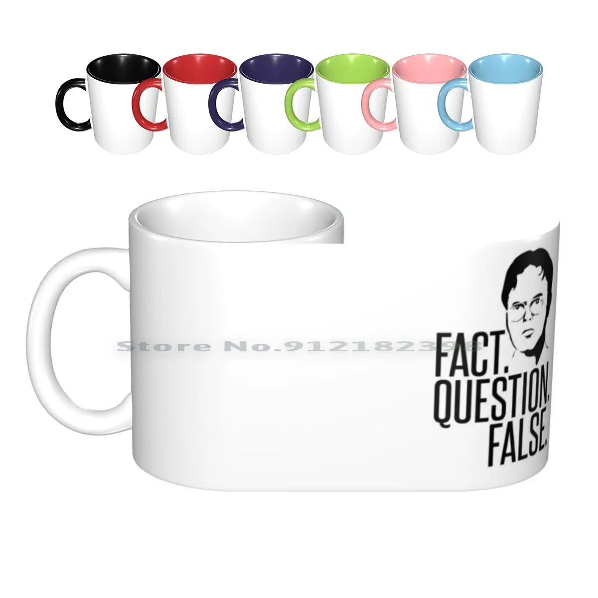 Dwight Schrute Ceramic Mugs Coffee Cups Milk Tea Mug Dwight False Question Fact Dwight Schrute Schrute Schrute Farms Schrute