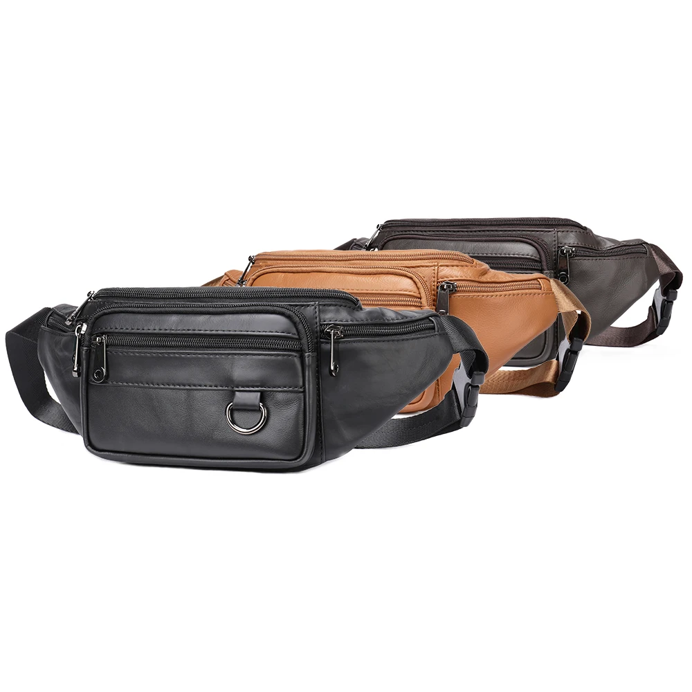 WESTAL Men's Waist Bag with Multi-pockets for Phone Belt Bag Men Black Travel Outdoor Waist Pack Belt Pouch Bags Chest Pack 904