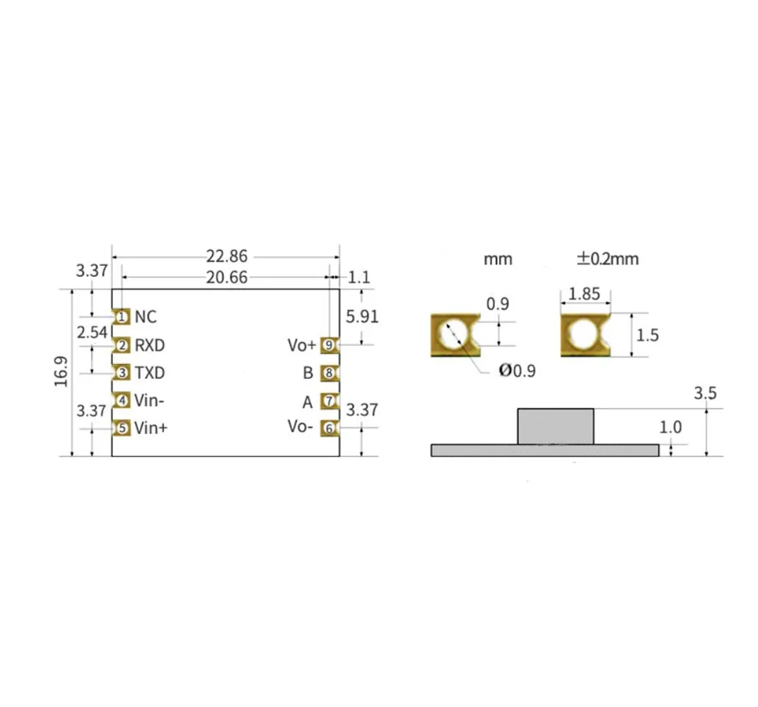 Taidacent 5V 3.3V RS485 Isolation RS232 Serial Adapter Board UART TTL to RS485 Isolated Converter Module