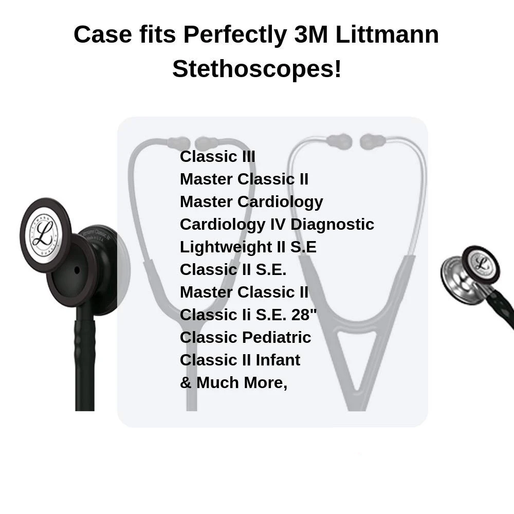Portable Carrying Stethoscope Storage Case Cover for 3M Littmann Classic III/ Littman Cardiology 4/ MDF/Omron Stethoscope Box