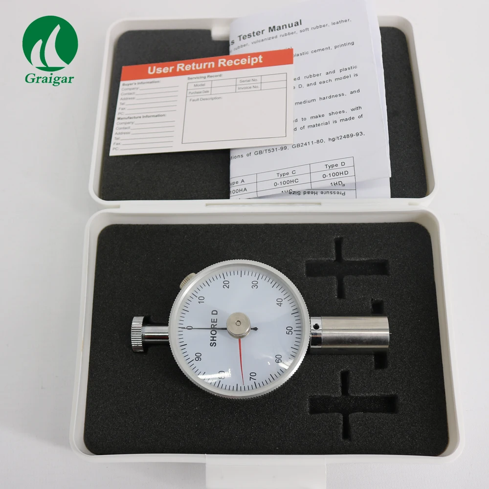 

LX-D-2 Shore Sclerometer Metal Hardness Tester Test The Hardness Of Oakmodel Microporous Material