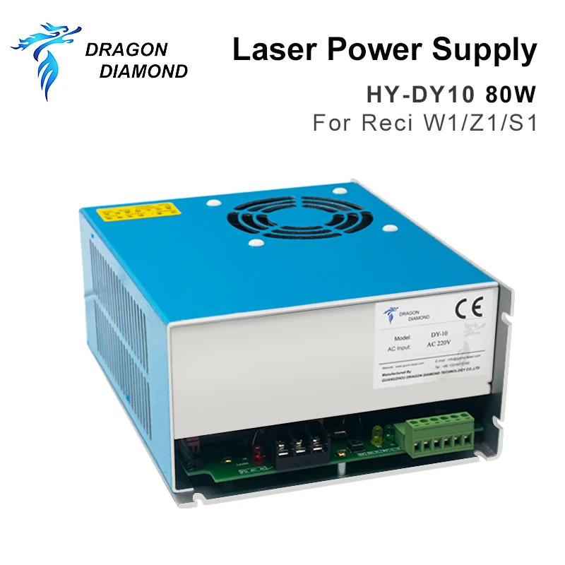 80W PSU HY DY10 Co2 Laser Power Supply For RECI Series W1/T1/W2/T2 Tube For Laser Engraver Cutting Machine