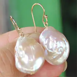 Natural Multi-Color Baroque Pearl Earring Hook Natural Cultured Accessories AAA Dangle Aurora Real Luxury Classic Jewelry