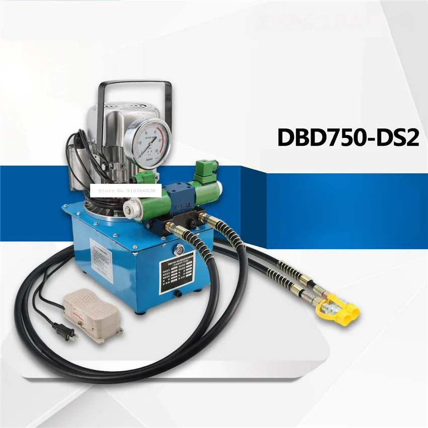 DBD750-DS2 Electric Hydraulic Pump With Solenoid Valve Hydraulic Press Double Circuit Oil Press High Low Pressure Plunger Pump