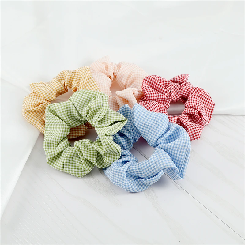 60 Styles Women Girls Satin Scrunchie Candy Color Hair Ties Rope Elastic Fashion Hair Bands Vintage Simple Hair Accessories Gift