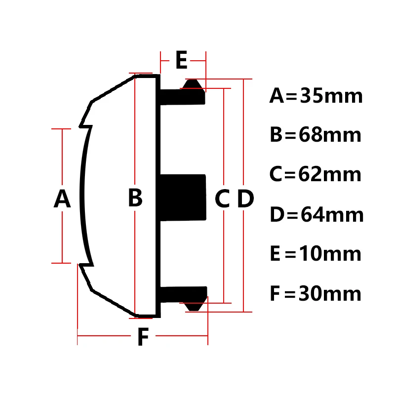 4pcs/lot 68mm 62mm Inner Car Wheel Center Cap Hub Cover Rim Hub Disc ABS Black Chrome