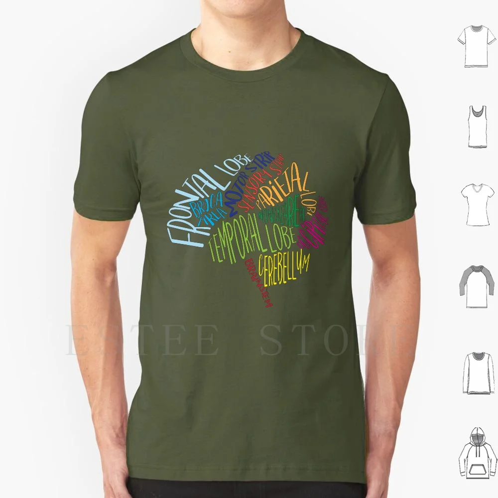 Brain Typography Word Bubble Rn Neuroscience Nurse Neurologist T Shirt Men Cotton 6xl Nurse Nurse Nursing Science Typography