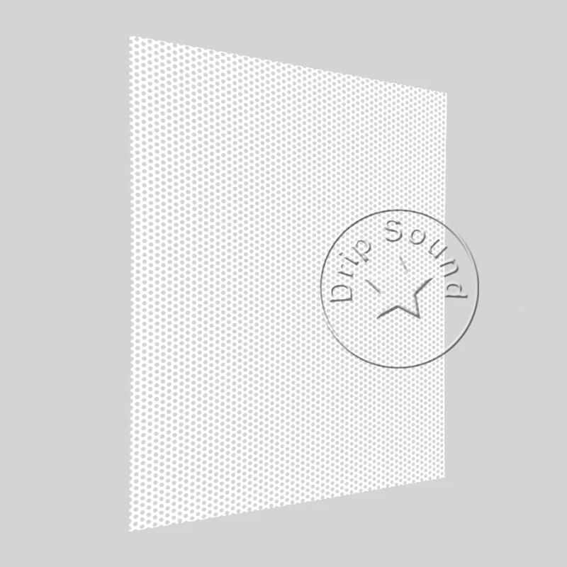 210x160mm-4カーオーディオツイータースピーカー変換ネットカバー装飾サークルスクエアメタルメッシュグリルプロテクション # ホワイト