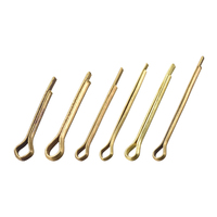 uxcell 2Pcs Split Cotter Pin - 2mm 2.5mm 3mm Diameter x 16/20/25/30/40mm Length Solid Brass 2-Prongs Gold Tone