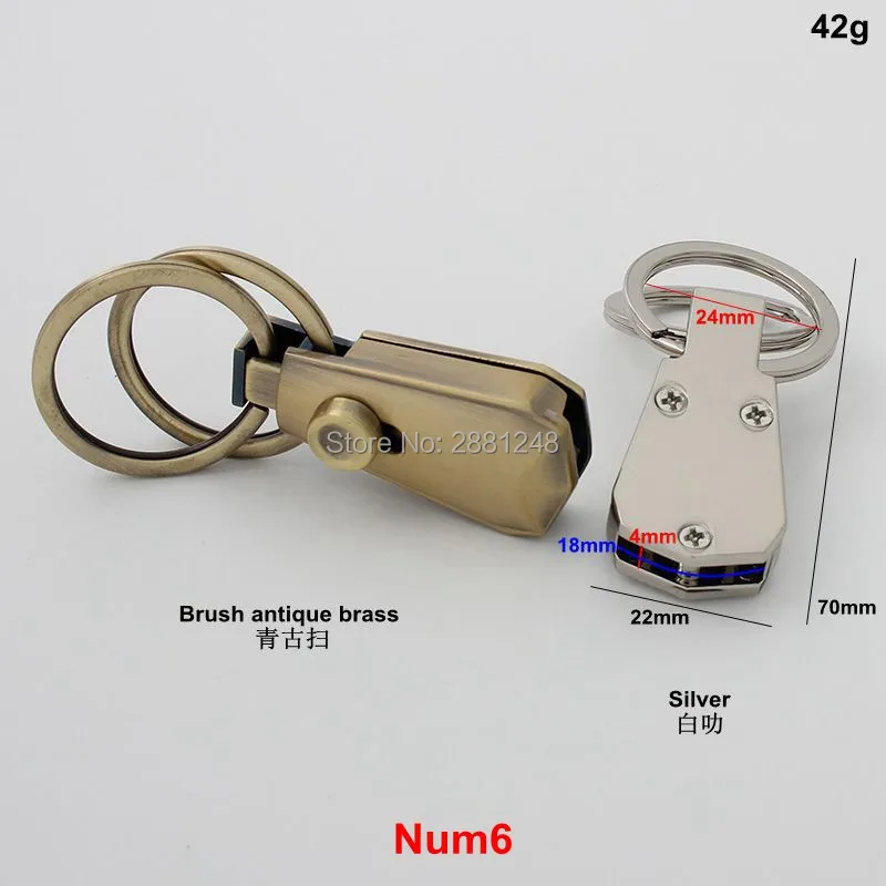 2-30pcs High quality T-shape Key Fob With 23mm Split Key Rings,Key Fob Hardware keychain accessories key