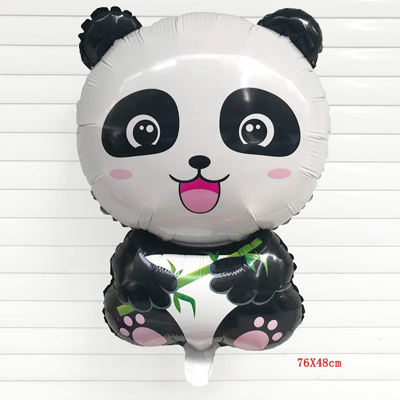 16Pcs Panda Balloon Cartoon Animal Green Leaf Forest Theme Balloon Globos Children Birthday Party Decoration Kids Toys Balls16pc