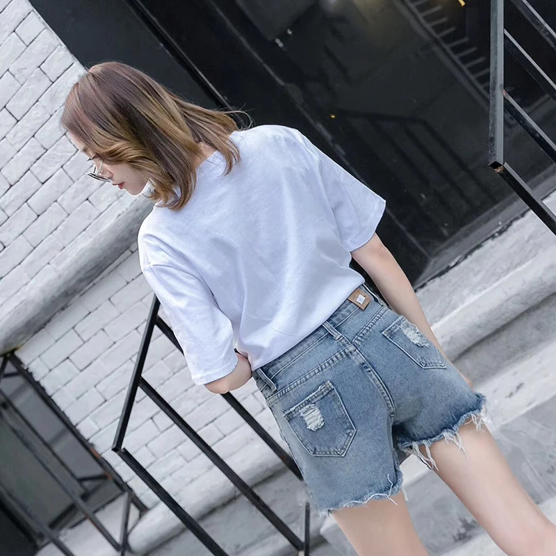 Mini Skirts Sexy Woman 2022 Summer Women Mid Waist Y2K Denim Shorts Skirts Casual Ripped Hole jean Skirts For Ladies With Belt