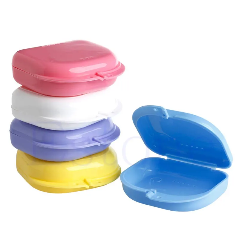 ใหม่ทันตกรรมจัดฟันกล่องสำหรับฟันปลอม,Mouthguard คอนเทนเนอร์,Sport Mouth Guard,รั้ง,splint