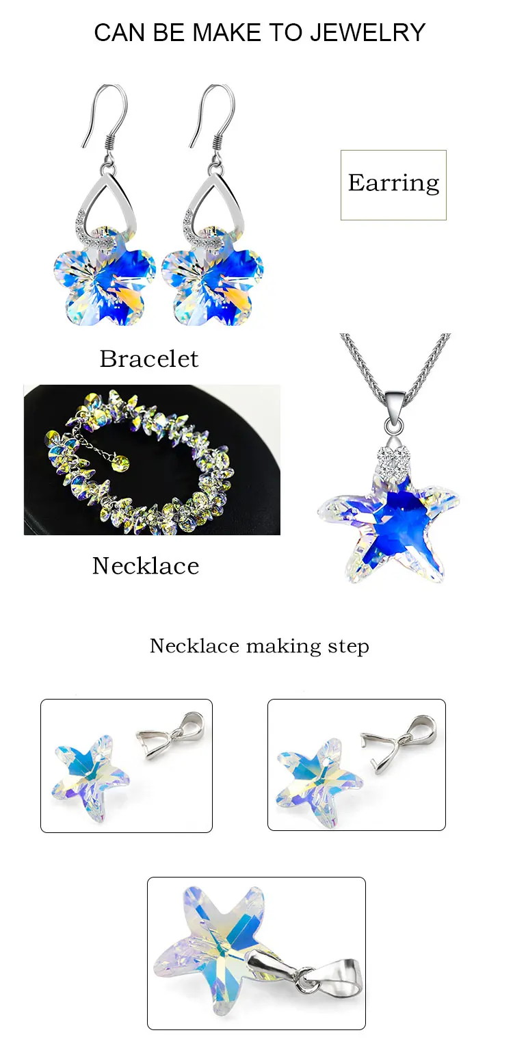28PCS 14mm AB Farbe Kristall Anhänger Glas Perlen Herz/Stern/Bär Charms Perlen für Schmuck Machen Halsketten Ohrringe DIY Armbänder – Detail 13