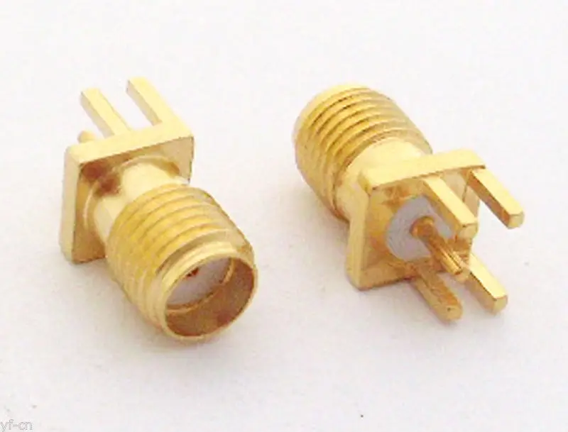 1pc ouro sma fêmea jack solda borda pcb montagem rf conector coaxial 13.7mm