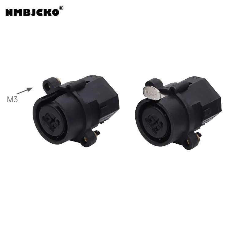 

NMBJCKO 407A408 model 100pcs/lot Combo sheet 6.35 jack stereo female 7 pin xlr chassis d standard with dust proof