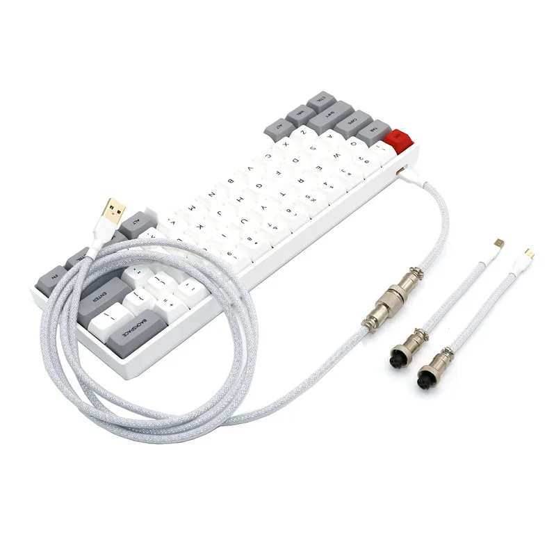 Angitu-Cable USB de teclado mecánico a tipo C, Mini conector de 5 pines, Micro conector con aviador GX12