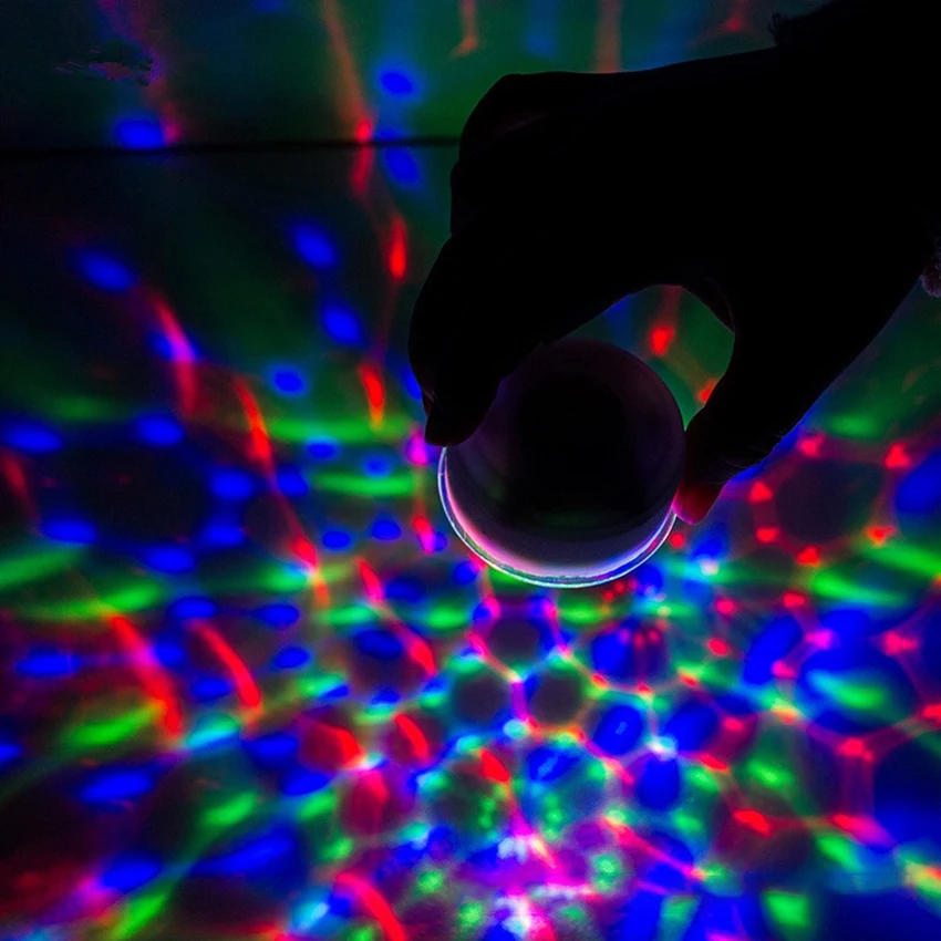Luci a sfera da discoteca a LED per auto, luci a sfera stroboscopiche portatili, luci per feste attivate dal suono con Base magnetica, illuminazione DJ