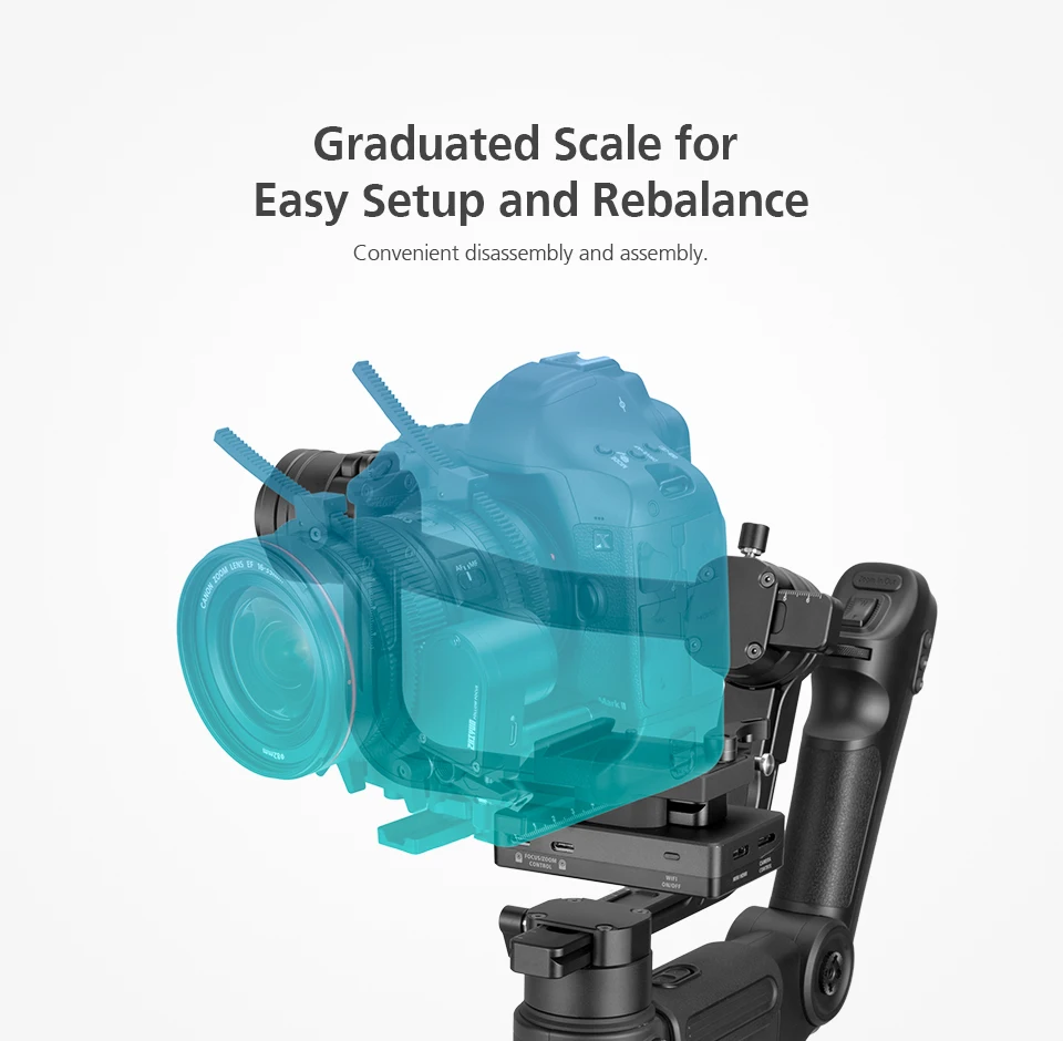 Zhiyun-لوحة بديلة سريعة لملحقات المختبرات Crane 3 ، لكانون 1DX و 1DX Mark 2 ، مع نظام قياسي عالمي مزدوج قابل للتعديل