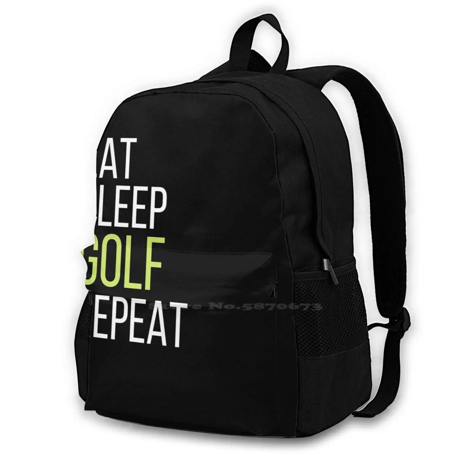 Eat Sleep Golf Repeat Travel Laptop Bagpack School Bags Eat Sleep Golf Repeat Masters Golf Pga Golf Masters Pga Pga Tour Tiger