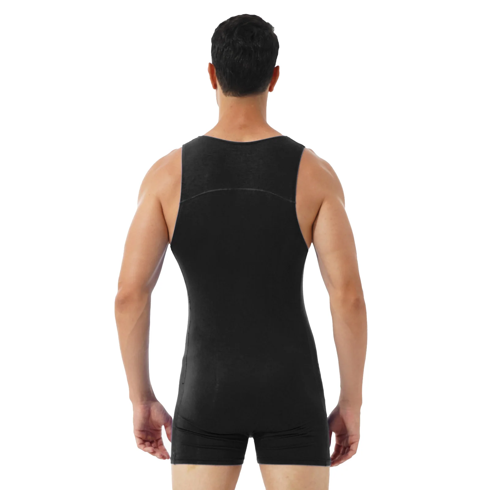 Men Sleeveless Workout Sport Bodysuit Athletic Wrestling Boxers Jumpsuit Leotard Singlet Compression Rompers Fitness Nightwear