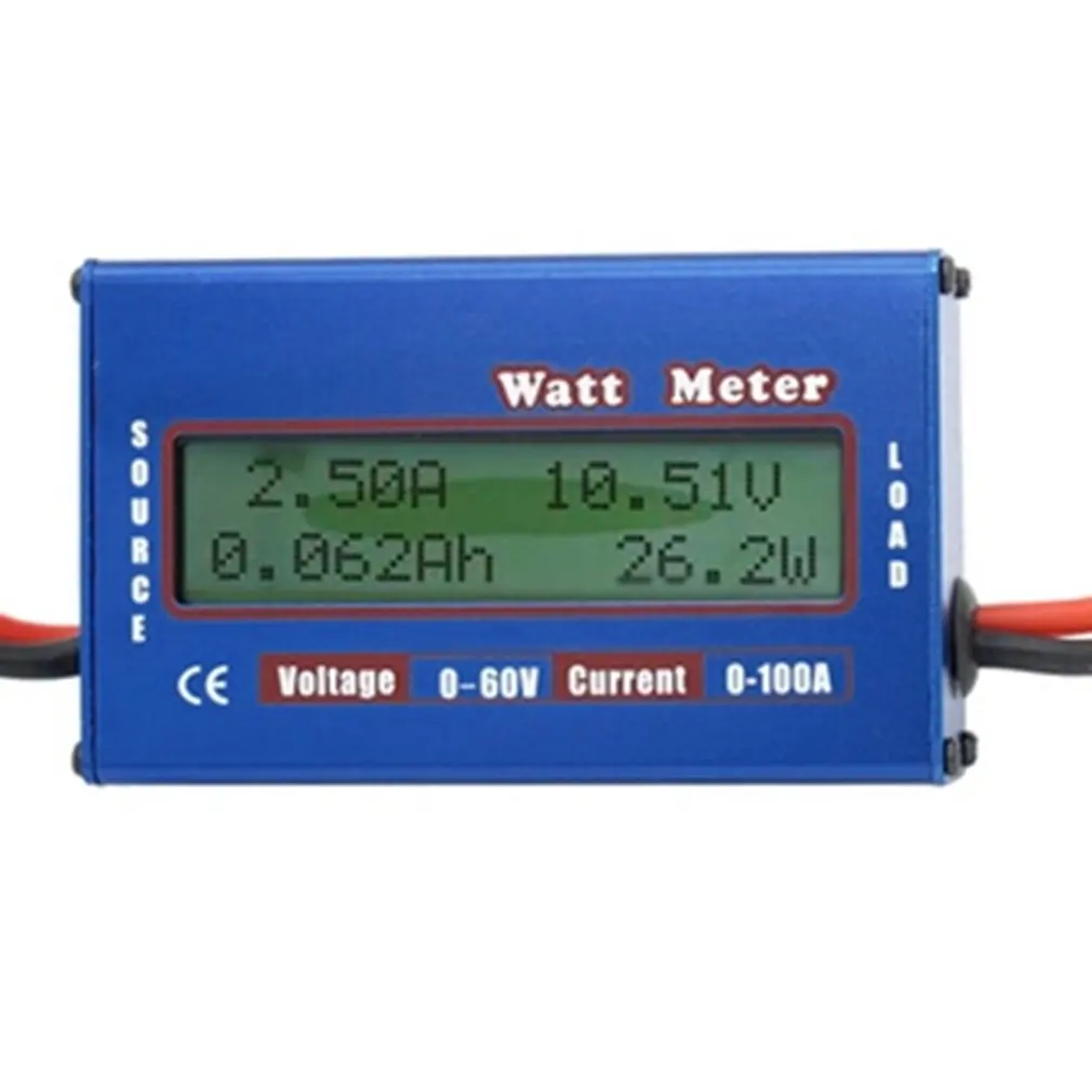 100A 60V DC Battery Power Analyzer 1pcs Watt Meter Balancer 0.01V Resolution for RC Helicopter Airplane